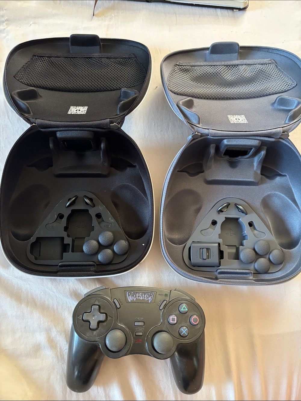 Sony Predator Wireless Controller in Black and Gray with extra case